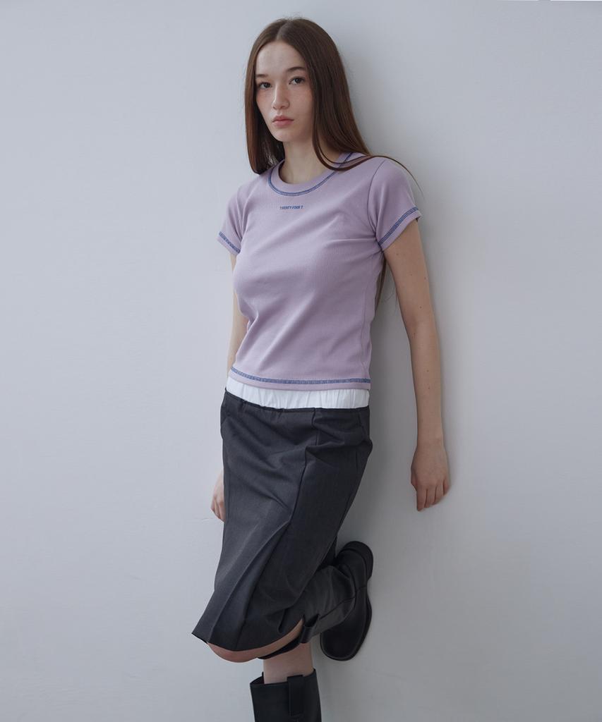 Twenty Forty Kate Pleated Banding Skirt Grey