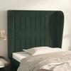 VidaXL Headboard with Ears Dark Green 83x23x118-128 Cm Velvet3118227
