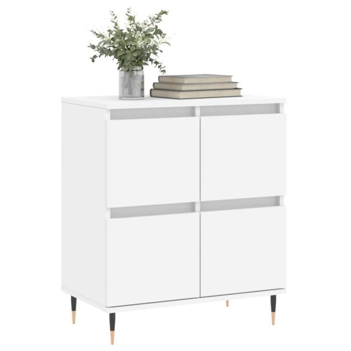 VidaXL Buffet Blanc 60x35x70 cm Bois d'ingénierie 831204