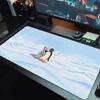 Penguin Party Adventure Large Size Mouse Pad Large Gaming Table Cushion Nonslip Laptop Tablet Big Mousepad Xxl Mat Mini Pc Playmat With Lock Edge