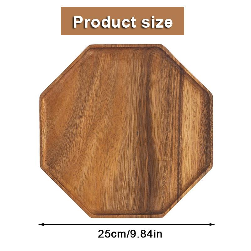 

Подносы из акации, сервировочные тарелки, восьмиугольный сервировочный поднос, разделочная доска для фруктового салата, сырная тарелка, подставка для тарелок 25cm