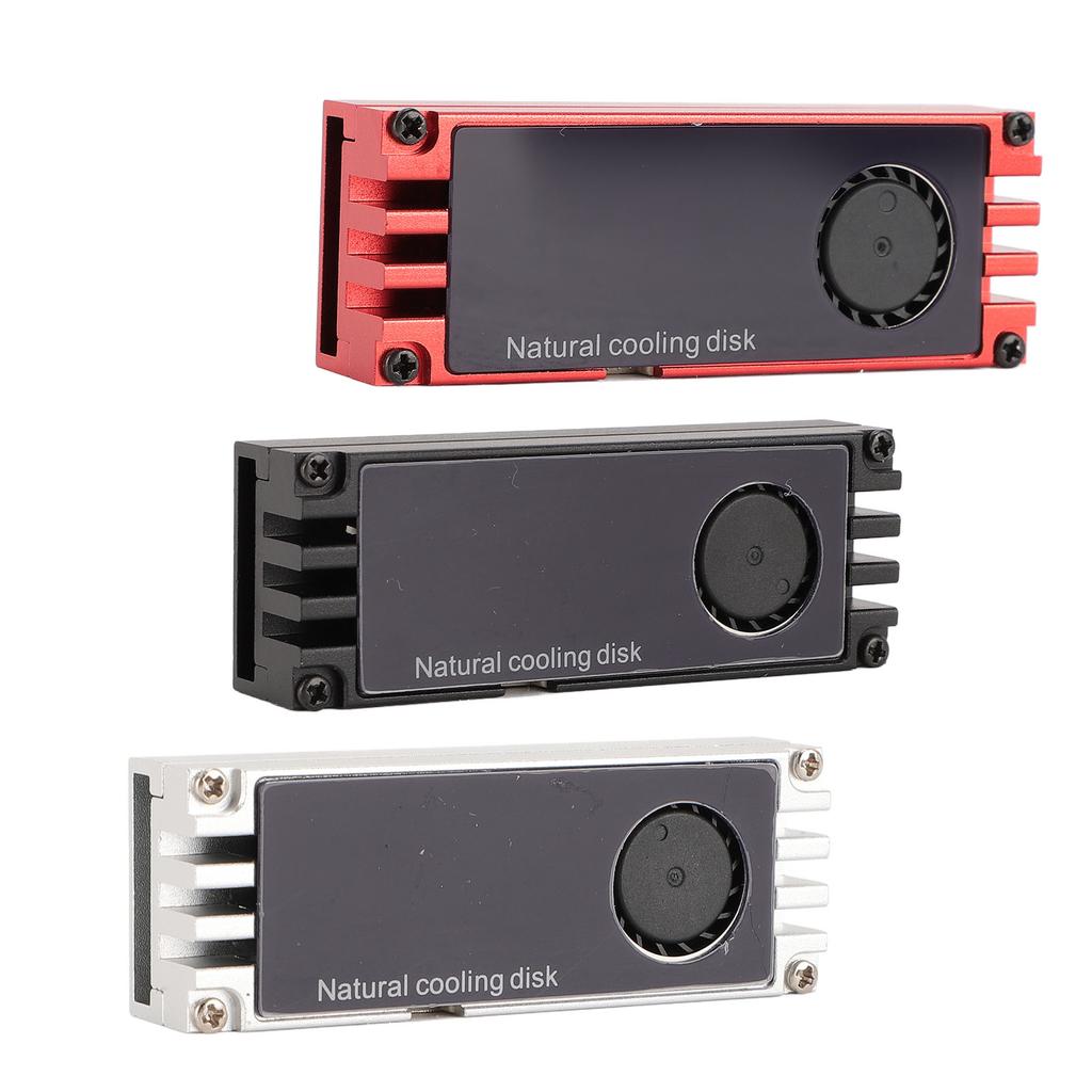 NVMe M.2 Heatsink Temperature Display Aluminum High Performance SSD Cooler with Dual Thermal Silicon