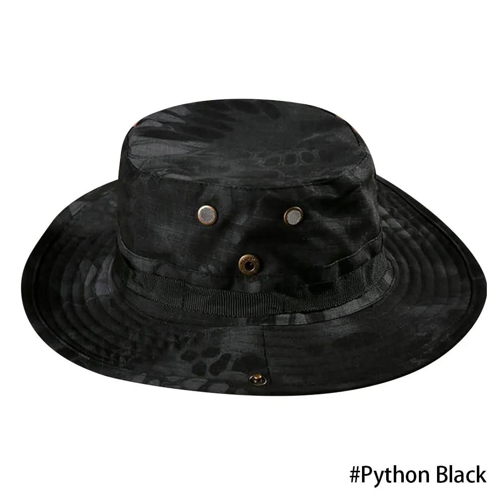 Men Hunting Hiking Outdoor Camo Sun Caps Camouflage Hat Tactical Bucket Hats Panama Summer Cap