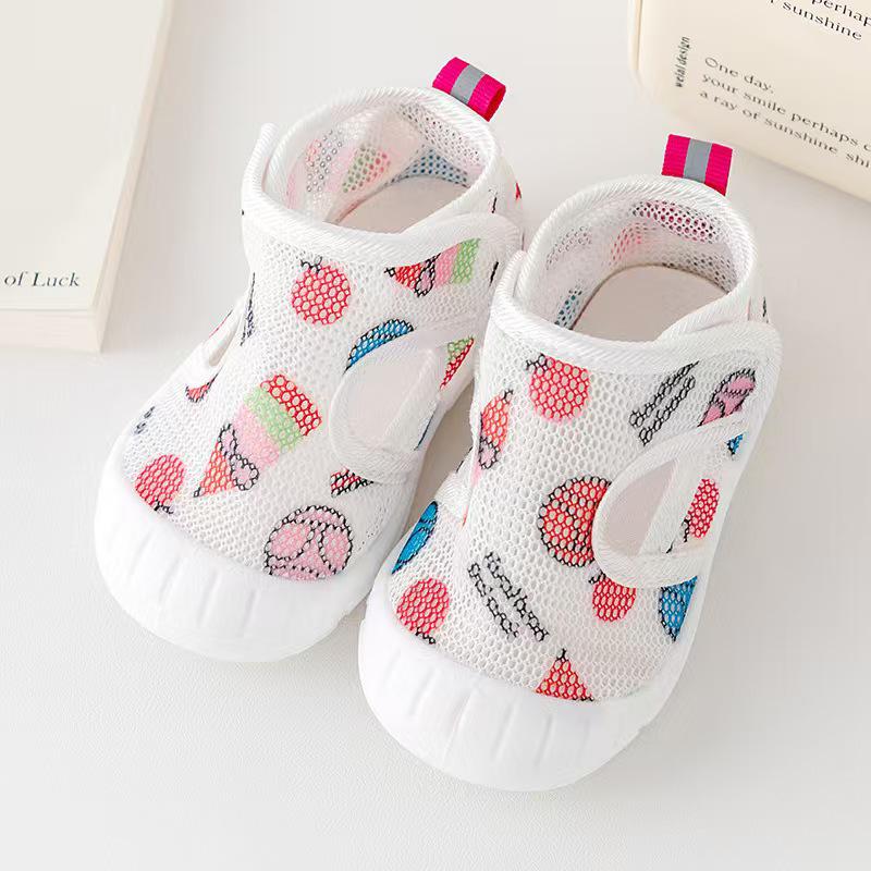 Breathable Mesh Toddler Sandals with Non-Slip Soft Soles and Velcro for Boys & Girls