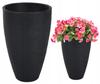Schwarzer runder Kunststoffblumentopf 46x32 cm
