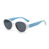 New Children's Cat Eye Sunglasses UV Protection Cute Boys and Girls Color Blocked Cartoon Outdoor Sunscreen Sun Glasses
