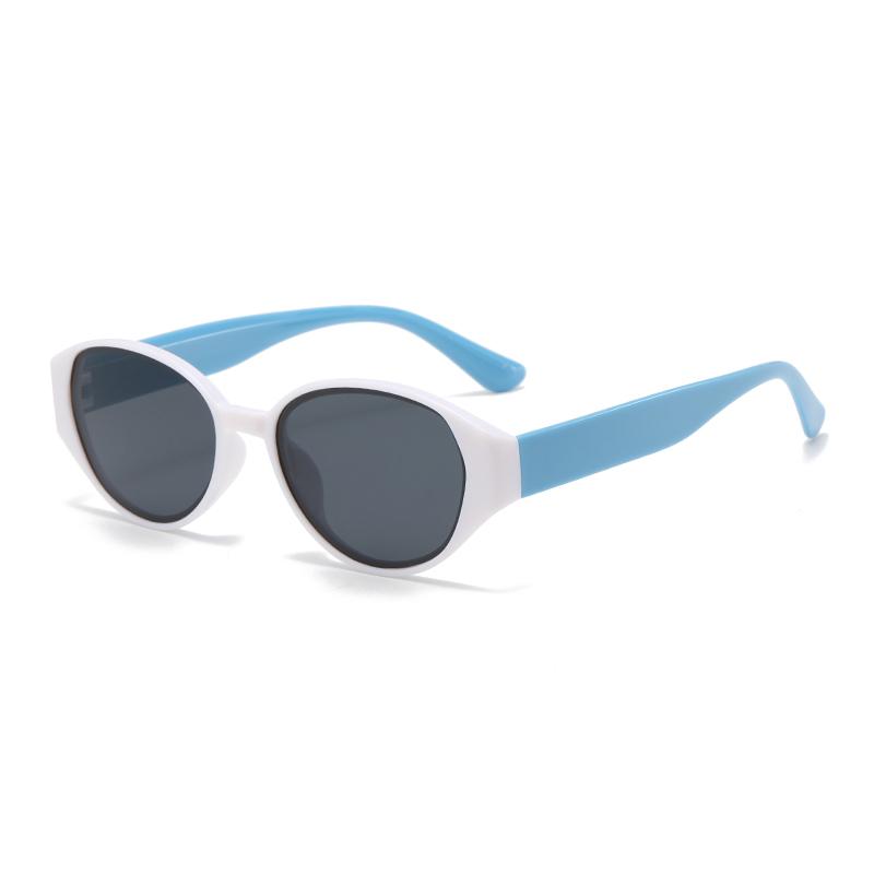 New Children's Cat Eye Sunglasses UV Protection Cute Boys and Girls Color Blocked Cartoon Outdoor Sunscreen Sun Glasses