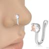 Nose -Shaped Punk Tiny Charm Clamp Ring Stud for Jewelry