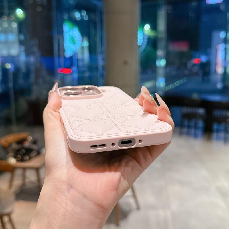 Kawaii Simple Love Tartan Pattern Leather Case For Oppo Find X8 X8s X9 Pro Plus Ultr Full Camera Lens Protection Back Case Cover