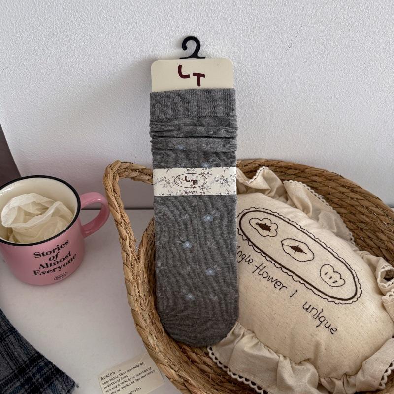 Sock Children: Short Stockings, Cute and Fresh Ones, Pile Socks, Floral Patterns, Versatile and Soft Girls' Cotton Socks, School-style Socks
