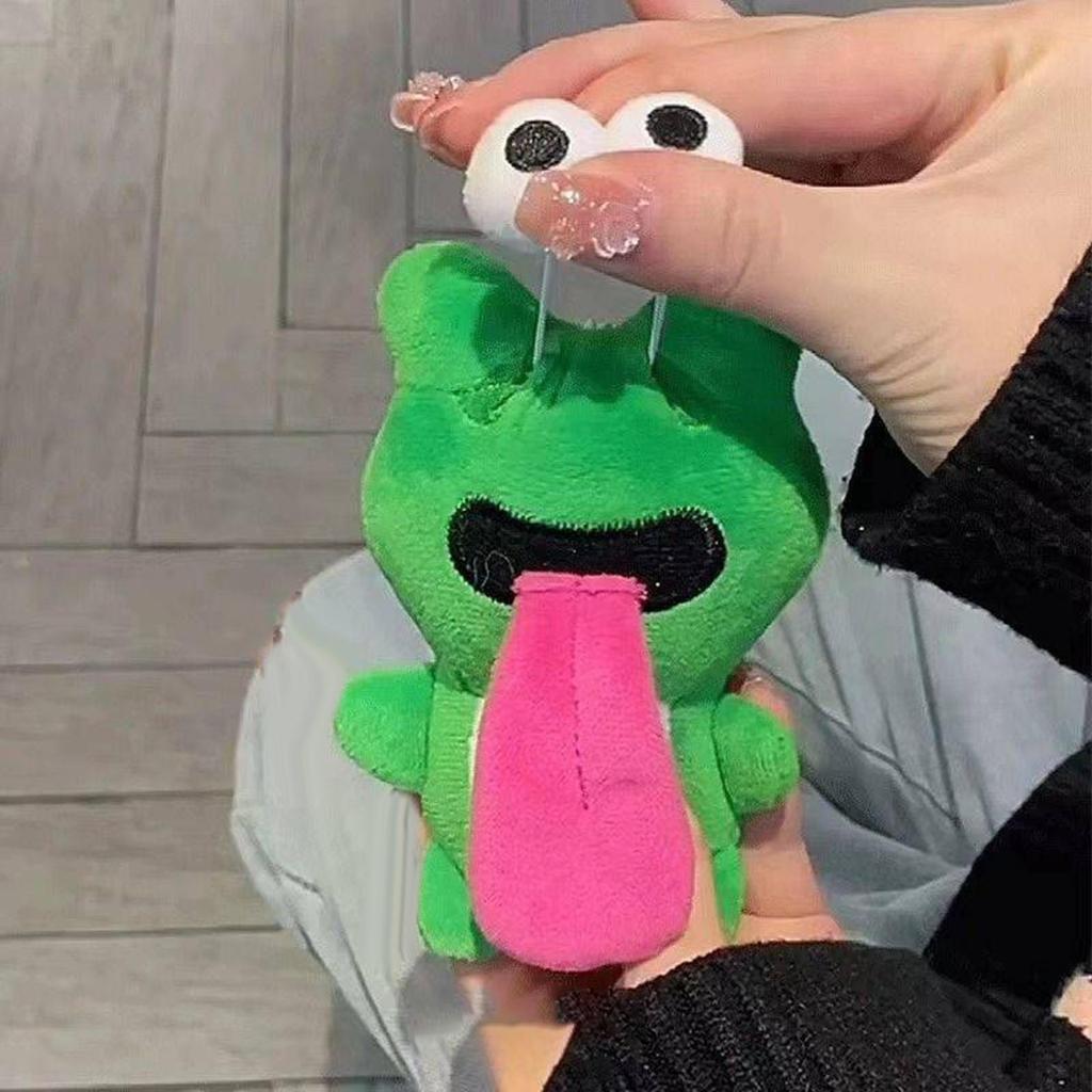 Cute Keychain Frog Plush Key Hanging Decors Handbag Pendant Car Bag Green