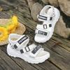 Large Size Sponge Cake Thick-soled Velcro Sandals Summer New Velcro Sports Sandals Women