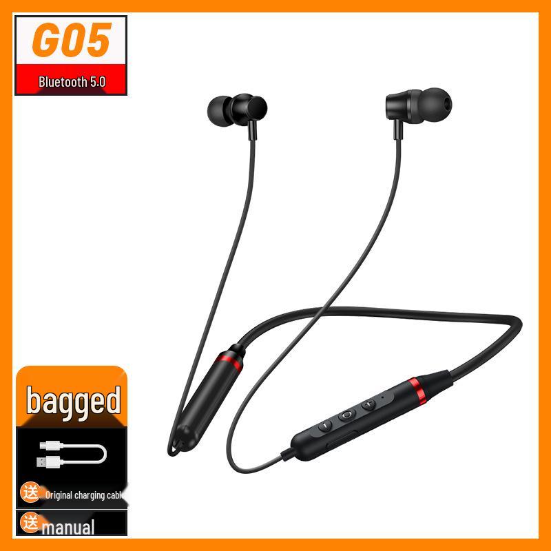 Dopni Long-Lasting Bluetooth Neckband Headphones with Large Battery & Dual-Ear Power Display