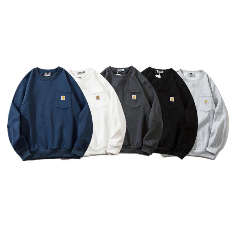 Unisex Fleece-Lined Classic Carhartt Crewneck Hoodie for Autumn/Winter