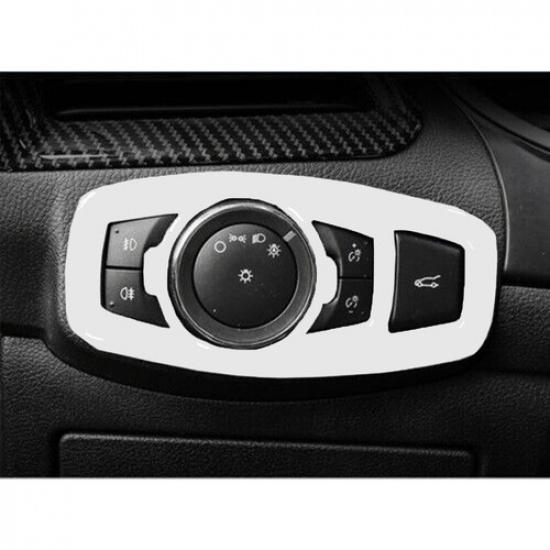 Car Headlight Switch Control Frame Cover 1* For Ford Edge 2015- Bright White