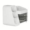 Makeup Organizer with Drawers Plastic Cosmetic Display Case Skincare Organizer with Brush Holder for Vanity Bathroom
