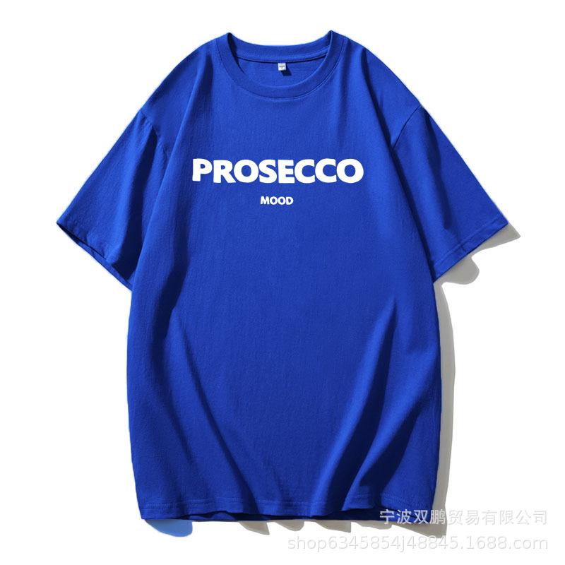 2025 Hot-selling American Letter Printing T-shirt Women's Pure Cotton Round Neck Loose Top European American INS Style