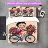 [3pcs Romantic Bedding Set] Betty Boop Print Duvet Cover, Soft Breathable Bedding Set For Bedroom Guest Room School Dorm Decor
