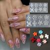 Spring Flower Petals Silicone Nail Mold Three-Dimensional Floral Diy Design Manicure Template Carving Nail Art Stencil Tools