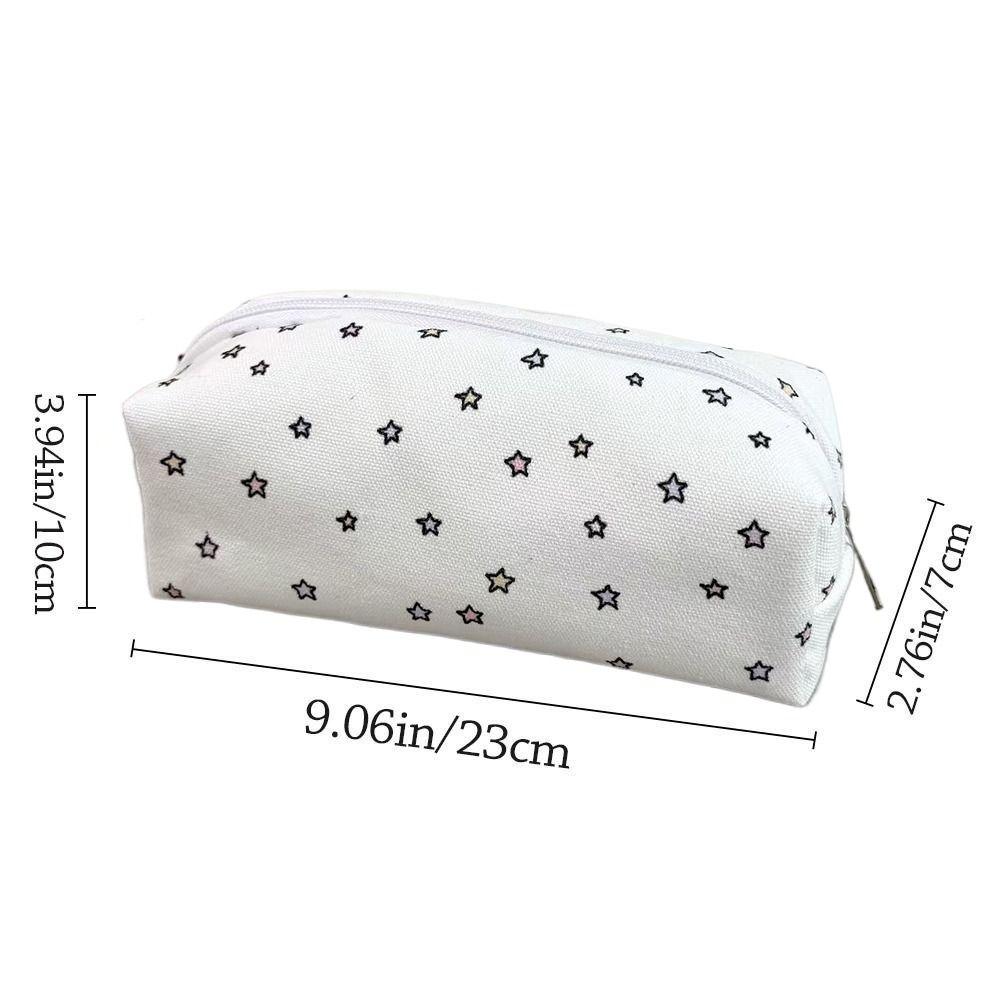 Cute Starry Sky/Wave Pen Bag Large Capacity Multifunctional Stationery Bag Storage Bag for School Office