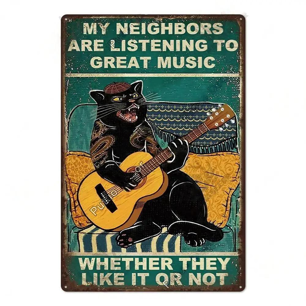 Vintage Musik Blechschild Rock Poster Plakette Metall Retro Wandkunst Dekoration Aufkleber für Bar Pub Man Cave Eisengemälde