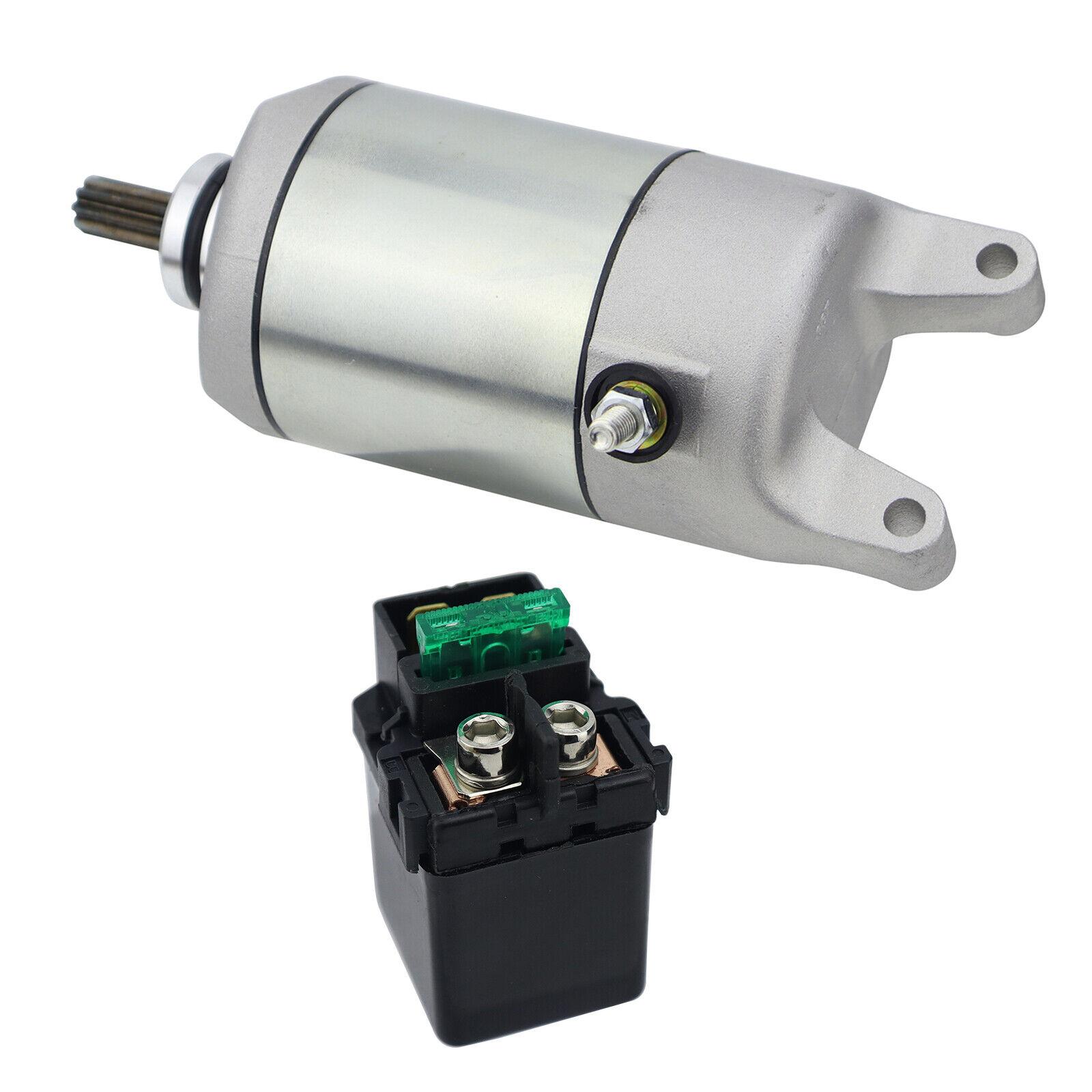Starter Motor & Relay for Kawasaki Prairie 650 700 KVF650 KVF700 2002-2006, KVF650 2005-2008, 21163-1320 21163-0037 21163-1321 2 pcs set
