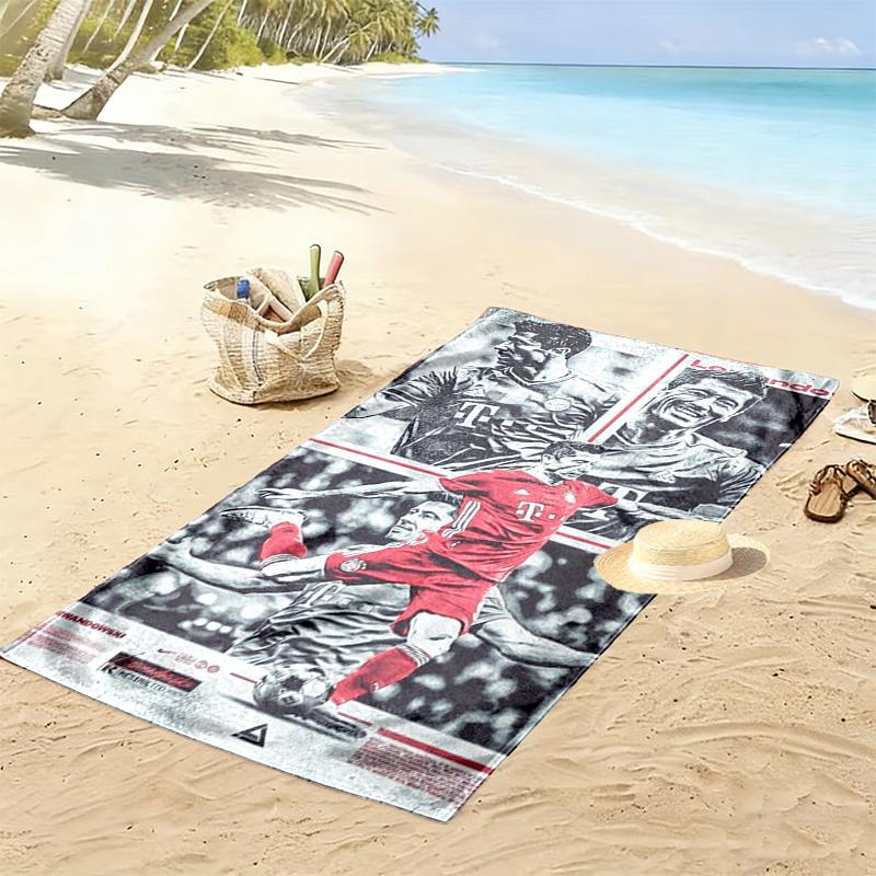 Bayern Munich Legend Lewandowski'S Legacy Beach Towel Portable For Travel Outdoor Camping Outdoor Pool Towel Quickdrying Swim Towel Swim