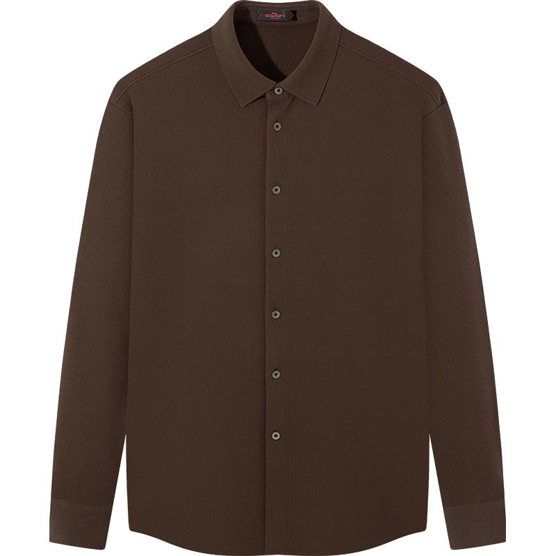 

Qipai Men s Seamless High-Elastic Casual Knit Long-Sleeve Shirt XL