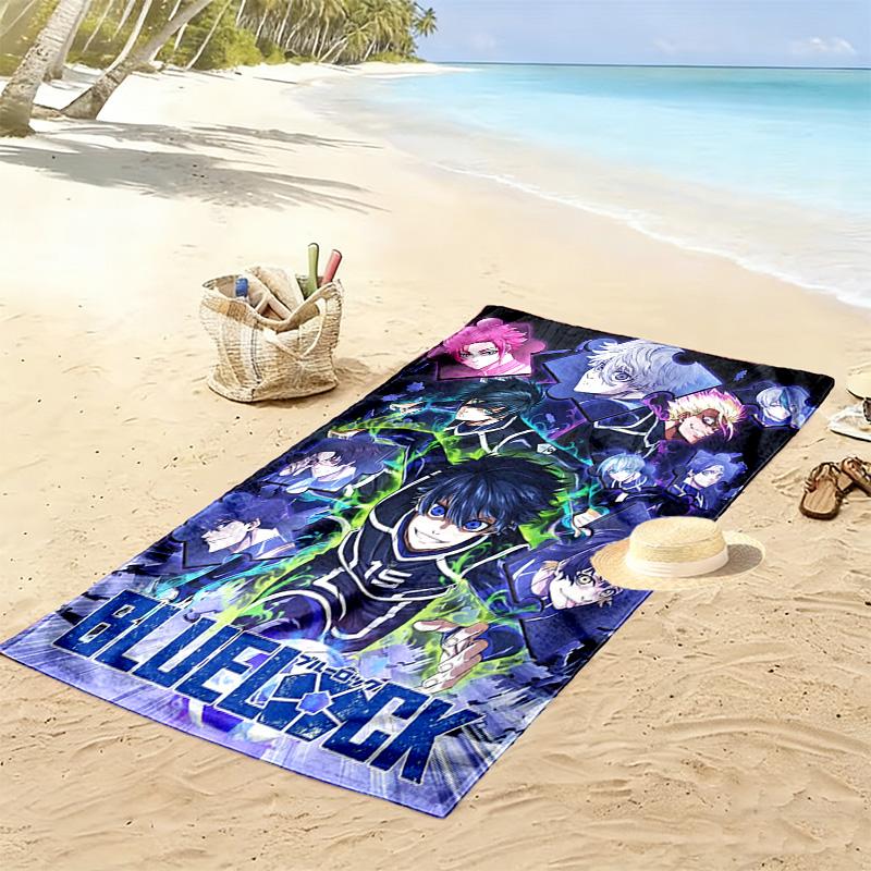 Bluelock Print Beach Towel, Large Soft Quick Dry Towel for Beach Camping Swimming