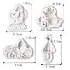 DIY Dinosaur Silicone Molds Triceratops Shape Fondant Mold Biscuit Cookie Baking Mold Chocolate Decor Handmade Mold