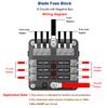 6-Way Blade Fuse Box Block Holder Power Distribution For 12V 24V Car Boat Marine