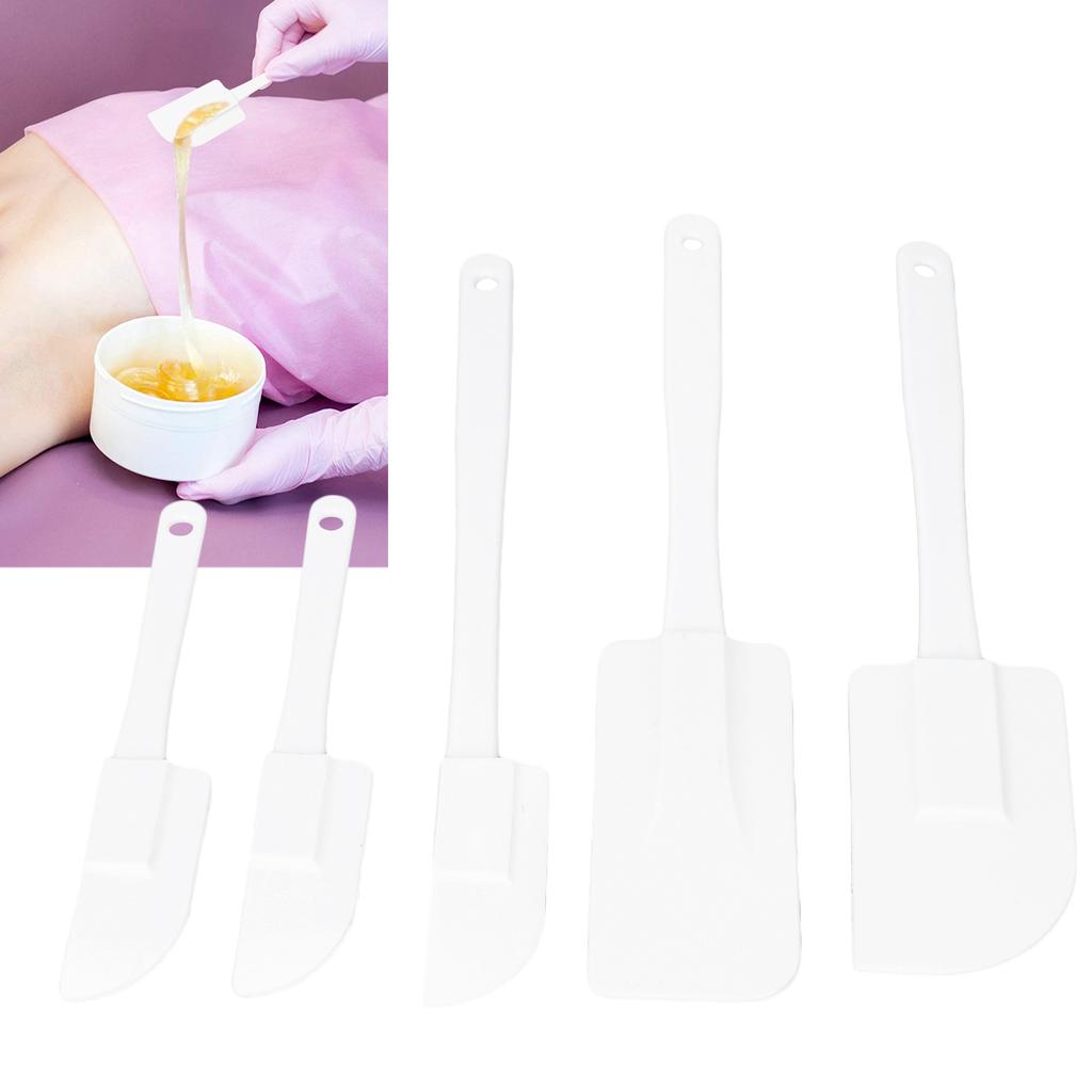 5pcs Wax Spatula Set Silicone Reusable Waxing Stirrer Applicator Multifunctional Wax Sticks for Home Salon Use