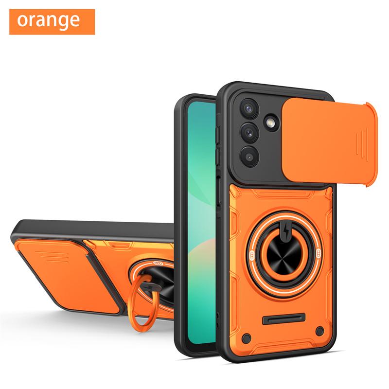 Armor Funda Para For Samsung Galaxy A37 A57 A17 5G A07 4G Case Slide Camera Lens Back Cover Magnetic Ring Stand Protect Coque
