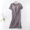 Modal With Chest Pads, Short-Sleeved Nightdresses, Pajamas, No Bras, Thin Plus-Size Ruffled Dresses, Women'S Summer Loungewear