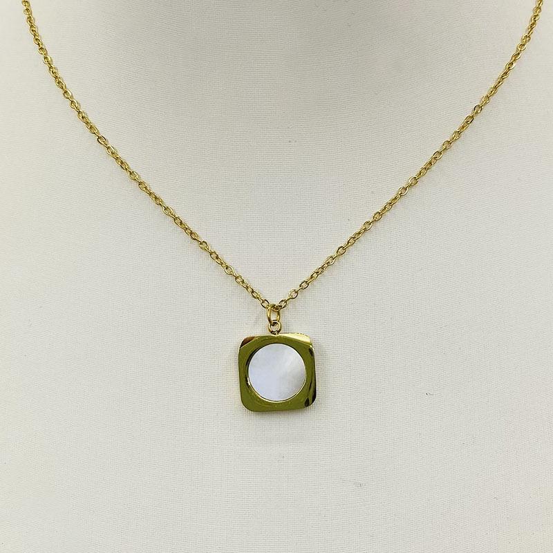 

Жіноче намисто з ключицею з ланцюжком із квадратною міткою, ювелірні вироби високого сенсу