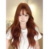 Retro Elegant Orange Wavy Wig - Age-Defying, Natural & Face-Framing Full Head Cover