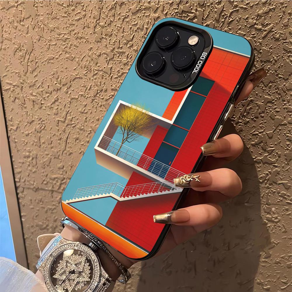 

Geometric Bauhaus art Phone Case Phone Case For iPhone 14 16 15 11 12 13 Pro Max Mini Plus Shockproof Cover iPhone14ProMax