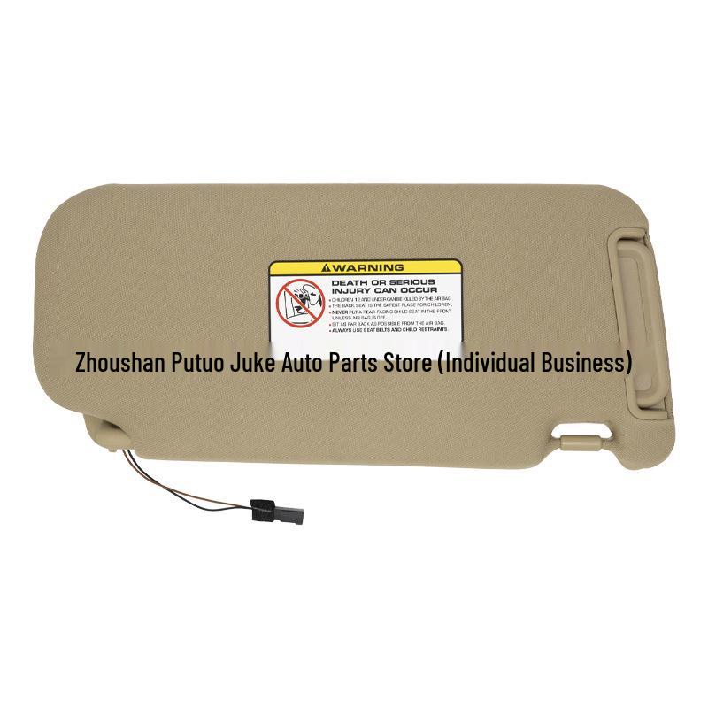 Compatible Sun Visor for 2007-2010 Hyundai Elantra, Beige, Left Side, Wired.