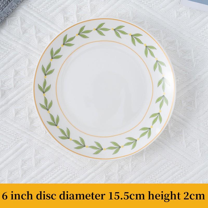 Bread Ceramic Plate 6-inch Small Plate Fruit Butterfly Snack Plate Floral Pastry Storage Bone Plate Creative Simple Korean