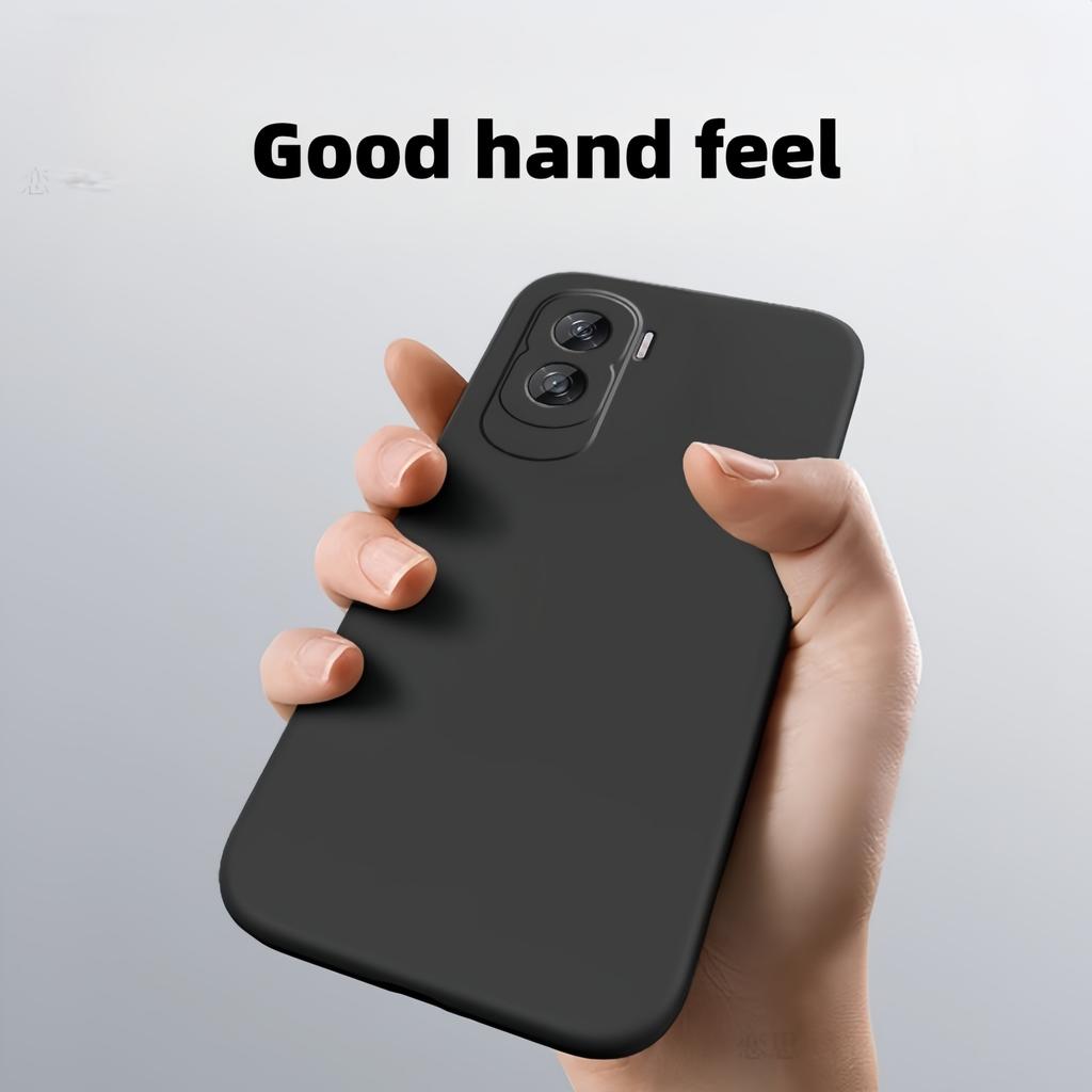 Edle Mode Einfarbig Stoßfest Schutz Hülle aus flüssigem Silikon für Honor 90 Lite