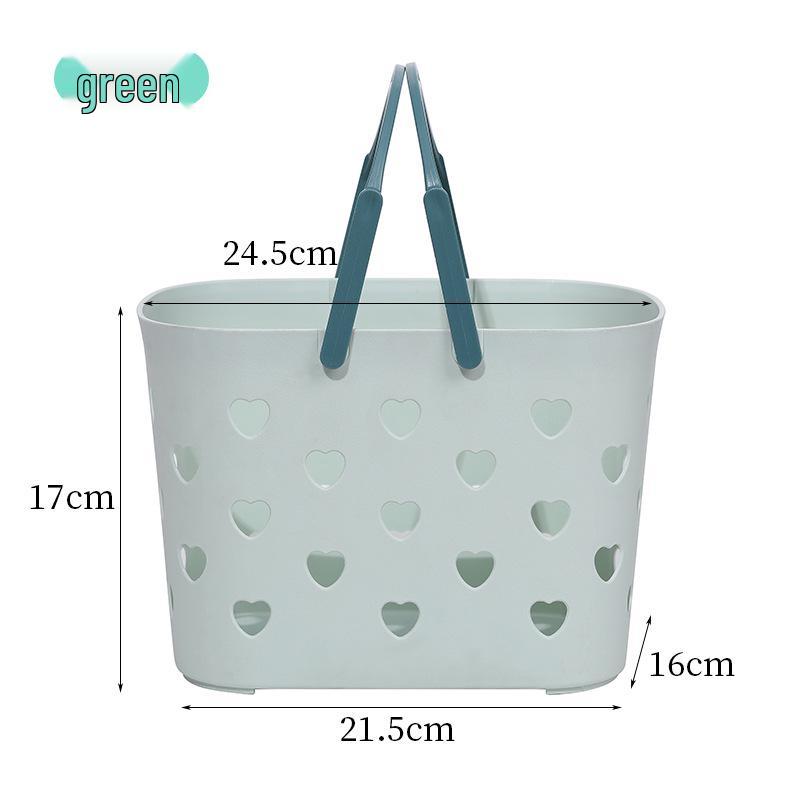 

Handheld Heart-Shaped Plastic Laundry Basket for Student Dorms