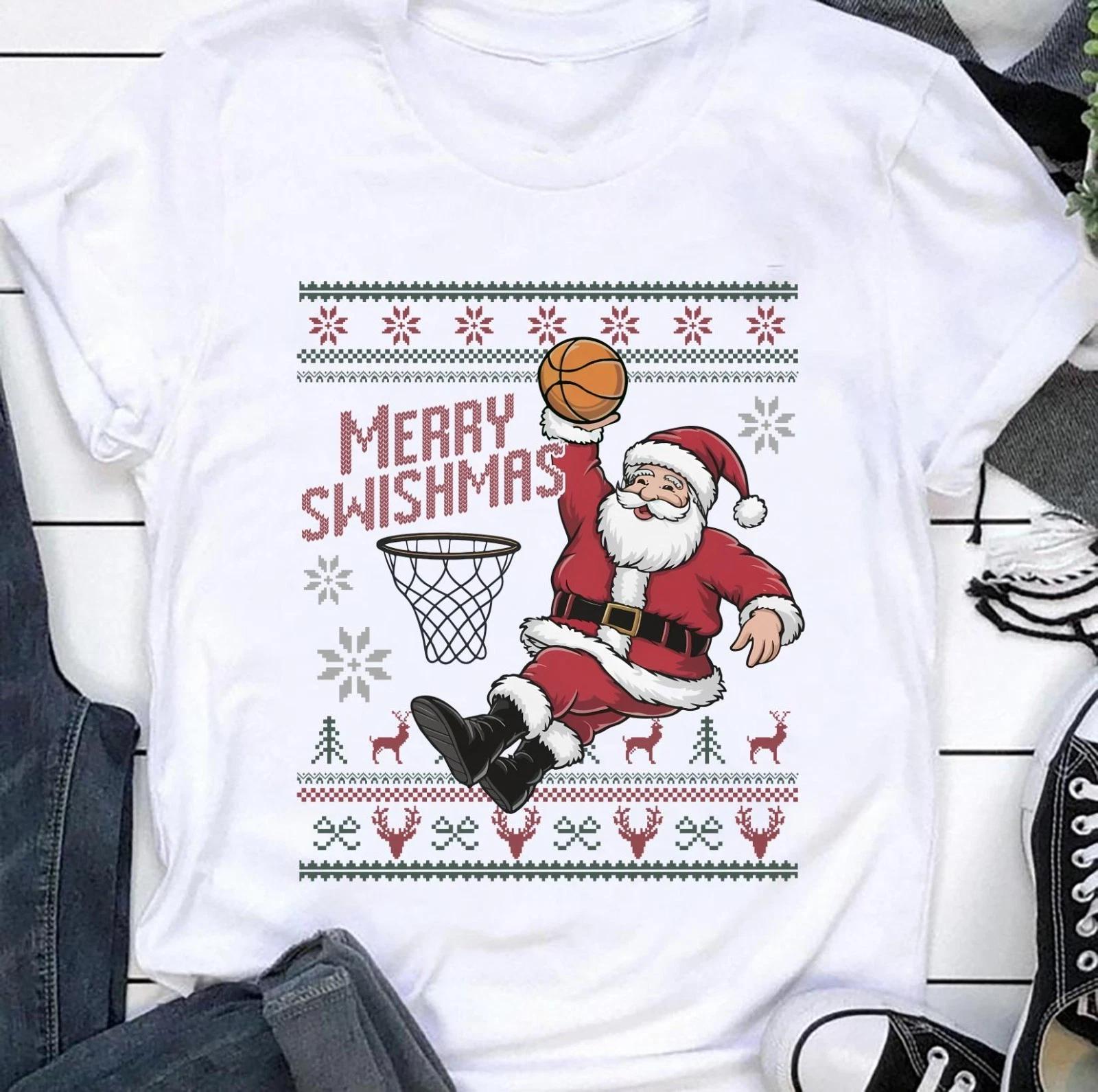 

Cute Santa Playing Volleyball Nerry Swishmas Shirt S-5XL Q8748 M