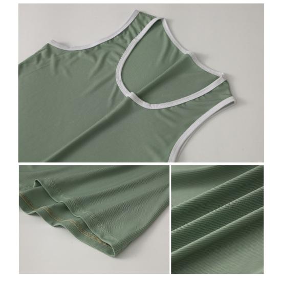 Men Sleeveless T-Shirt Round Neck Cool Ice Silk Muscle Shirt Breathable Moisture Wicking Tank Top Summer Vest for Gym Workout Casual Wear