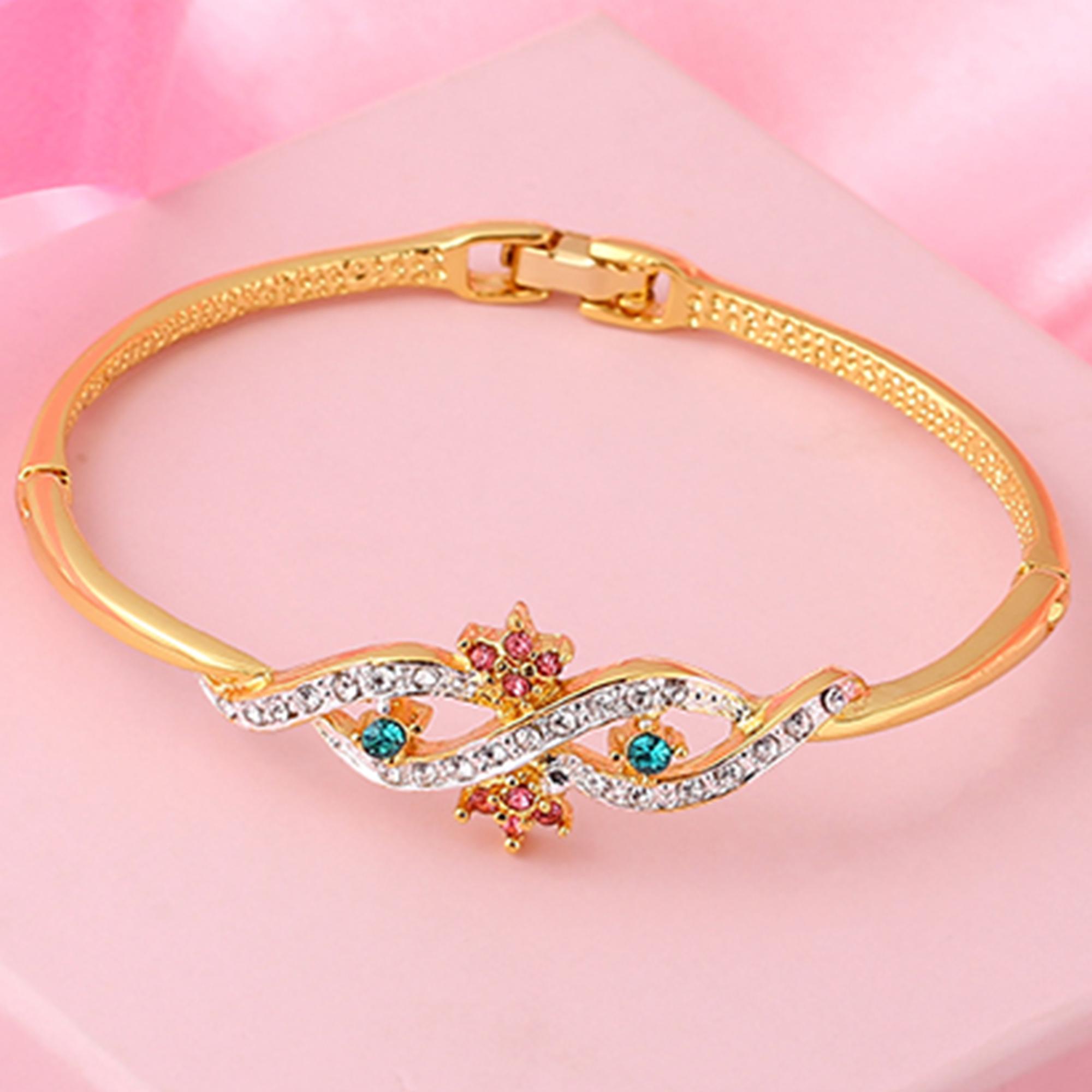 

Браслет-манжета Estele Gold Plated Flower Wave Infinity для женщин