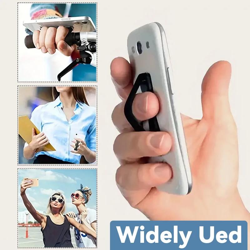 Universal Phone Back Sticker Finger Strap - Elastic Design + ABS Grip, Anti-Drop Phone Holder