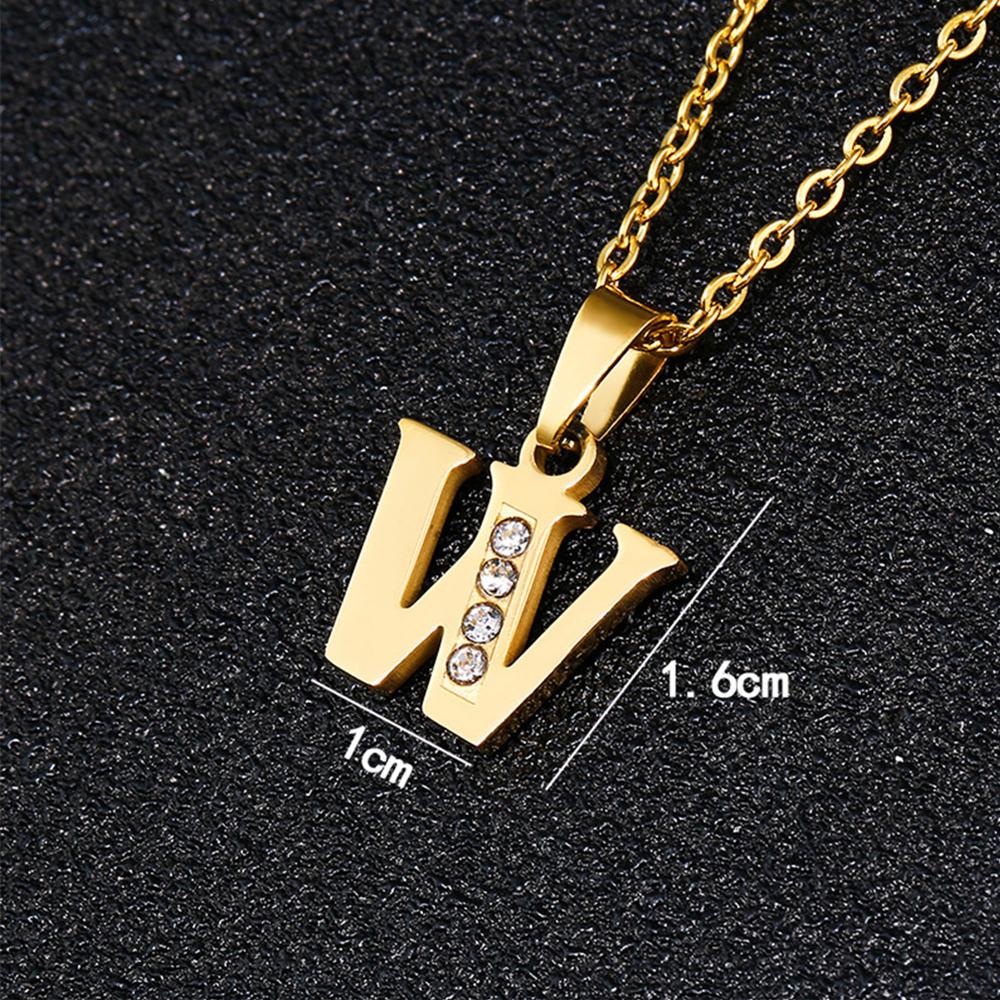Initial A-Z Letter Name Pendant Female Gold Color Stainless Steel Small Alphabet Necklace For Women Jewelry Birthday Gift 2025