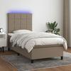 VidaXL Bed Slatted Base with Mattress and LED, Upholstered Bed, Single Bed, Adult Bed for Interior Bedroom, 3134857