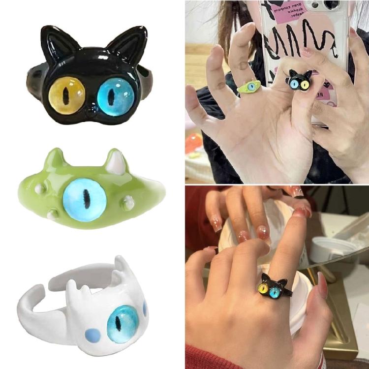 Harz Leichte Offene Ringe Kinder Monster Ring Tier Finger Katze Ring