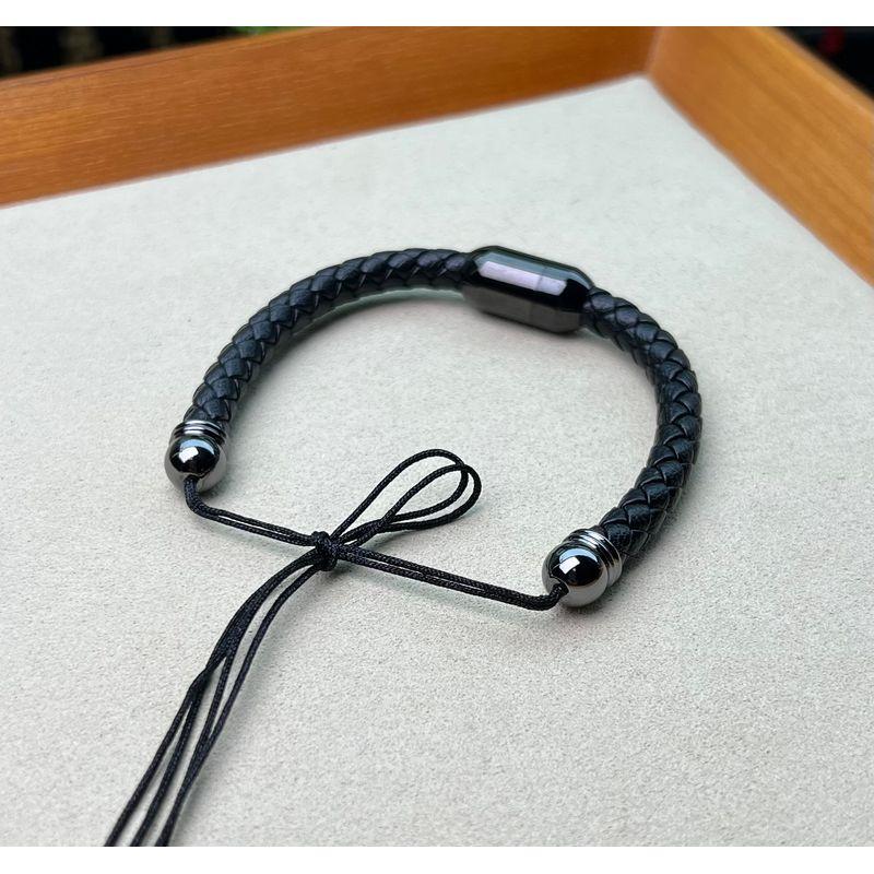 

6mm Semi-Finished Products Wearable Gold Peace Buckle Bead Ring Universal Beaded Carrying Strap Stainless Steel Magnetic Buckle 15cm black metal semi-finished products