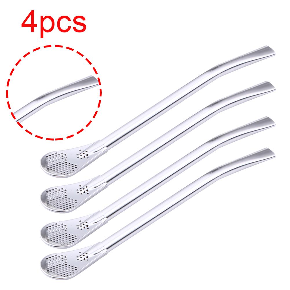 Drinking Straw Filter Handmade Stainless Steel Drinking Straw Spoon Tea Filter Grass Matte Tea Straws Bulb Pumpkin Reusable Tea